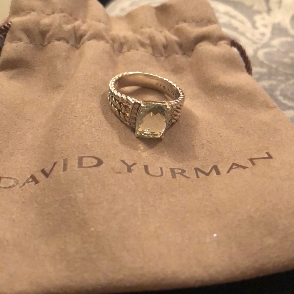 Petite Wheaton Ring With Prasiolite and Diamonds